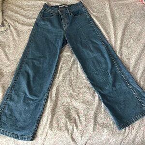 Levi’s Women’s Mile High Cropped Wide Leg Jeans